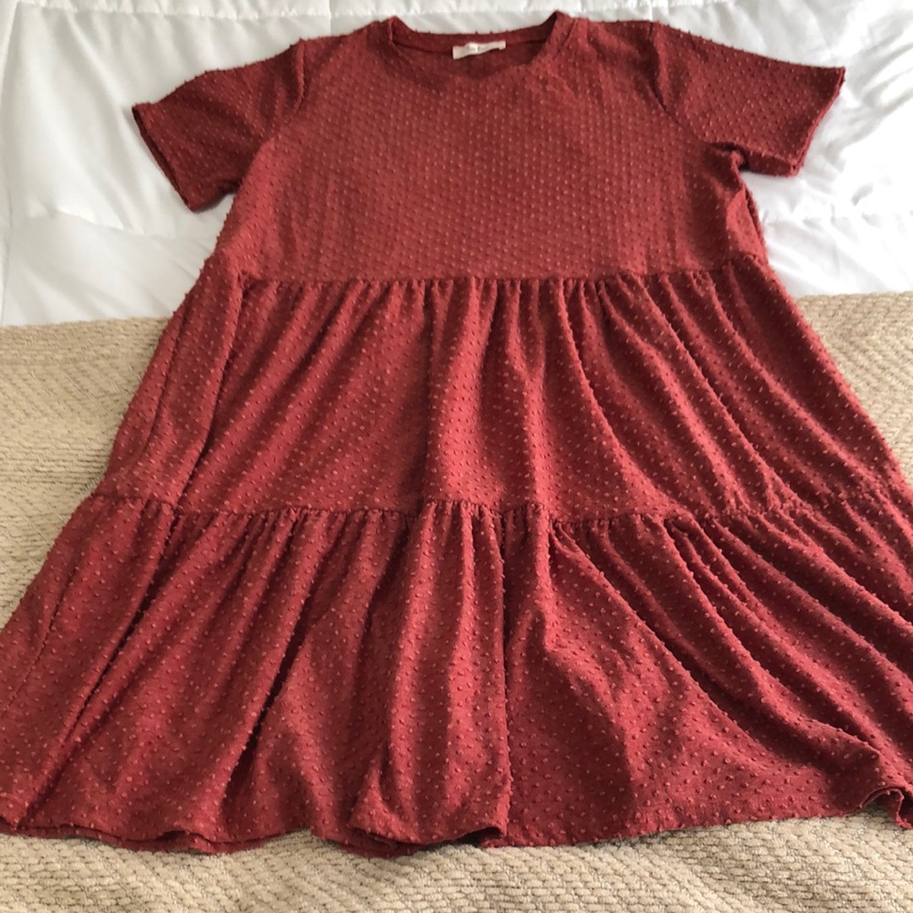 Elegant Rust Casual Dress for Women